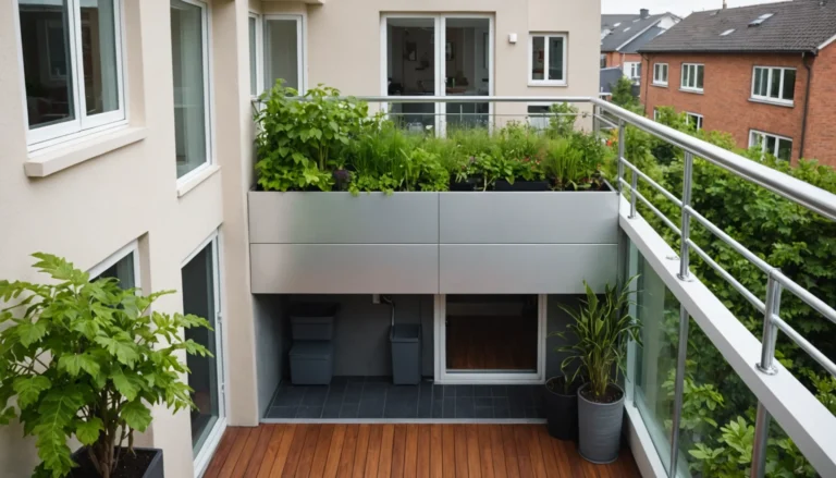 petite cuve de récupération d'eau pour balcon