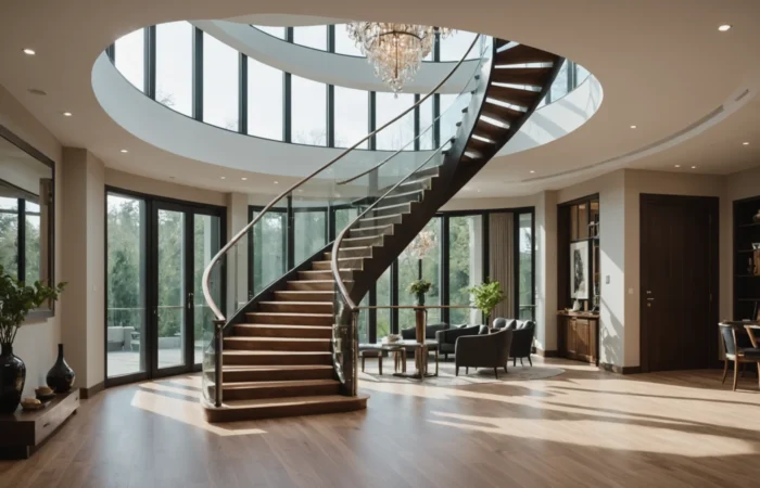 aménagement de l'entrée avec escalier