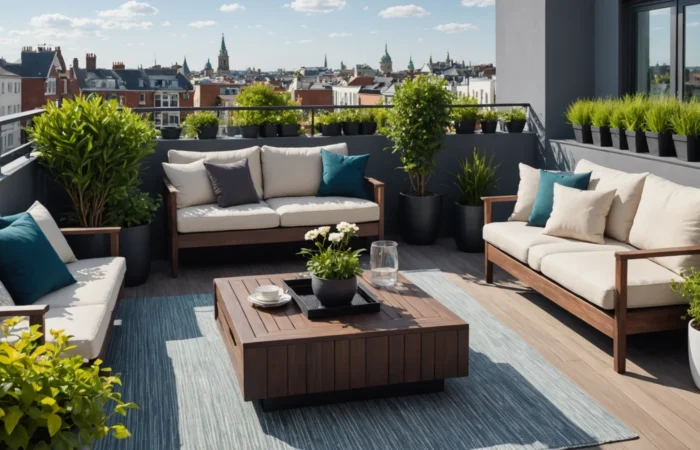 balcon sur le toit