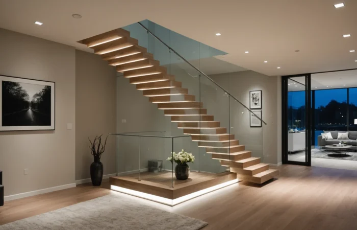 garde-corps escalier intérieur moderne